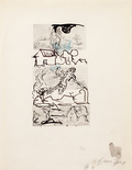 Aus dem Zyklus „BRUS's + BLAKE's JOBs“, 2007

Mischtechnik auf Papier, 29,5 x 22 cm, gerahmt
signiert und datiert

AUSRUFPREIS: 2500.-

